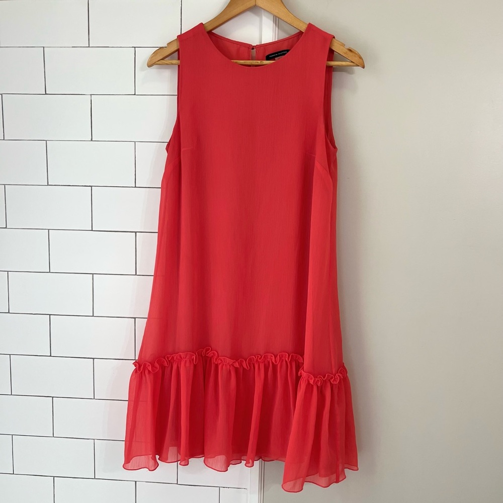 Tommy Hilfiger pink sleeveless ruffle dress